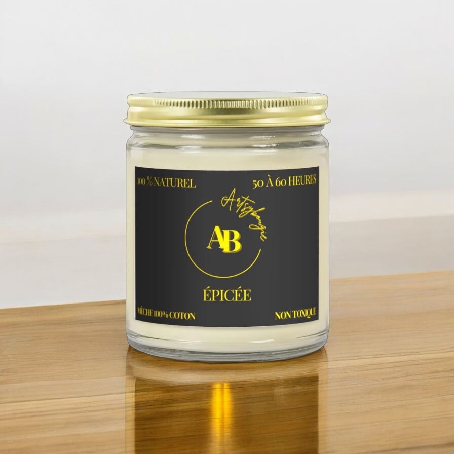 Clear Luxury Scented Candle with Spice in French
